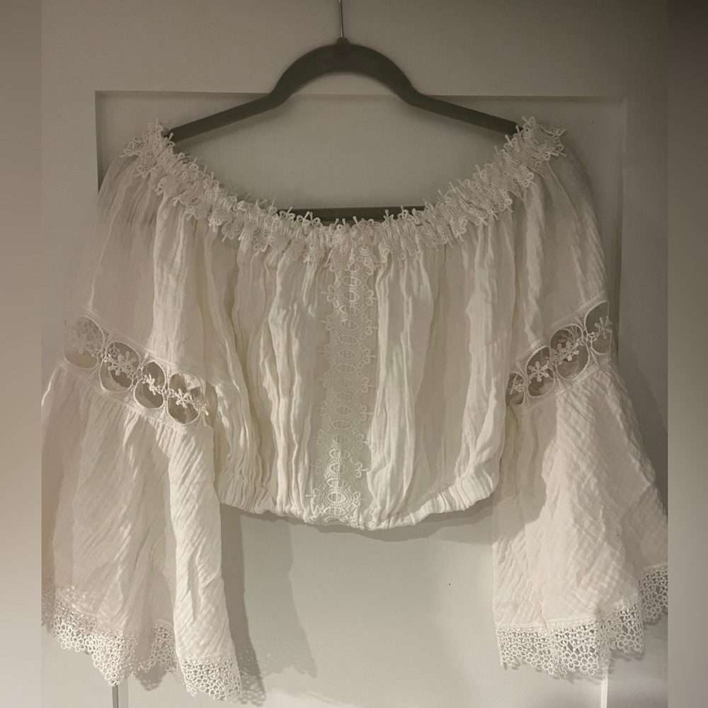 Off the shoulder bohemian surf gypsy top